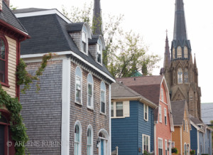 Colorful pastel buildings, Charlottetown, Prince Edward Island