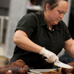 Preparing chicken at the UW Center Stage Gala