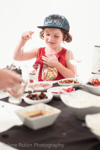 Bar Mitzvah photo--child at candy table